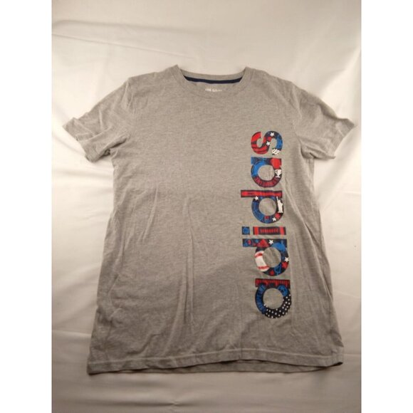 adidas Women's The Go To Tee Red White & Blue - Gray, L (14-16) - Picture 1 of 3